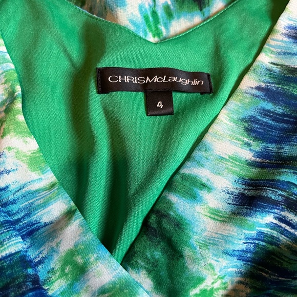 NWT Chris McLaughlin Green Summer Dress - size 4 - Picture 3 of 6